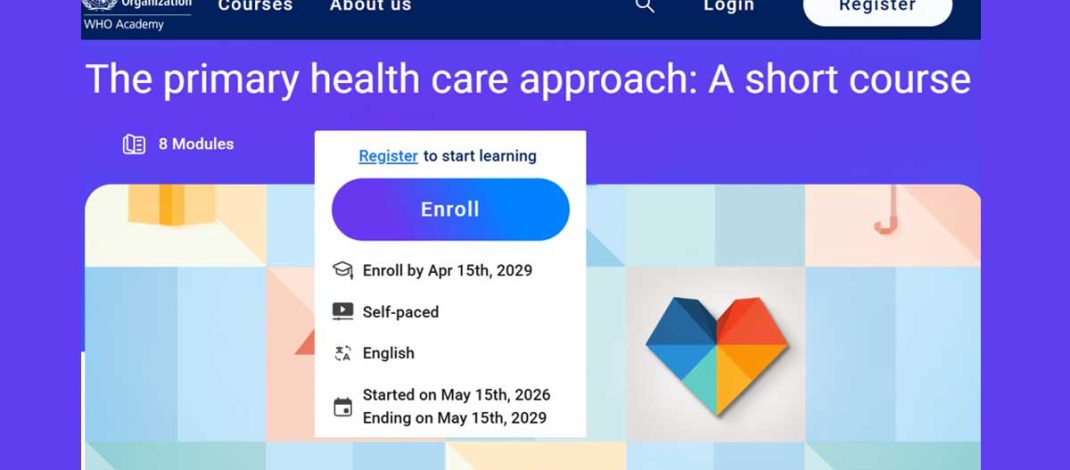 WHO Meluncurkan Kursus Singkat Gratis Bagi Layanan Kesehatan Primer